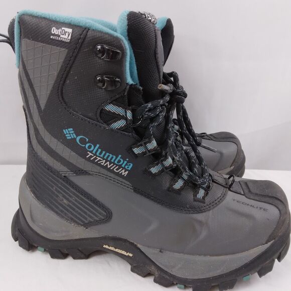 Columbia Powderhouse Titanium Omni-Heat 3D Outdry Winter Boot Gray Black 5.5 - Picture 2 of 13